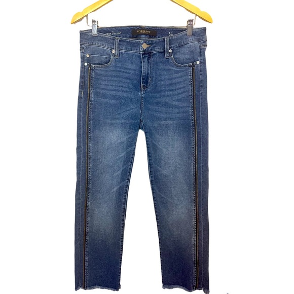 LIVERPOOL LOS ANGELES Sadie Side Decorative Zipper Crop Straight Leg. Size 8/29 - Picture 3 of 14